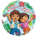 Anagram Mylar & Foil 18" Dora the Explorer Feliz Cumpleanos Birthday Foil Balloon
