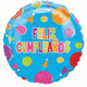 18" Feliz Cumpleanos Confeti Foil Balloons 5 Count
