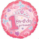 Anagram Mylar & Foil 18" First Birthday Princess Foil Balloons