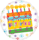 18" Happy Birthday Cake Foil Balloons