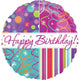 18" Happy Birthday Streamers Foil Balloons