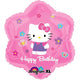 Globos de aluminio de cumpleaños con flores y mariposas de Hello Kitty de 18"