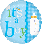 Anagram Mylar & Foil 18" Its a Baby Boy Bottle Foil Balloons