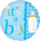 18" Its a Baby Boy Bottle Foil Balloons