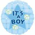 Anagram Mylar & Foil 18" Its a Boy Blue Star Foil Balloons