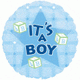 18" Its a Boy Blue Star Foil Balloons