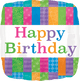 18" Pattern Happy Birthday Foil Balloons