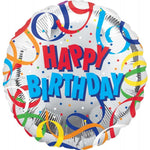 Anagram Mylar & Foil 18" Streamers Happy Birthday Foil Balloons