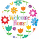 18" Welcome Home Flowers Foil Balloons