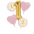 Anagram Mylar & Foil 1st Birthday Pink & Gold Girl Balloon Bouquet Kit