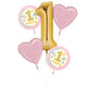 1st Birthday Pink & Gold Girl Balloon Bouquet Kit