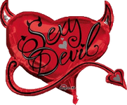 Anagram Mylar & Foil 25" Sexy Devil Heart Balloon