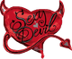 25" Sexy Devil Heart Balloon