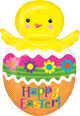 Pollito feliz de Pascua en globo de huevo de 26"