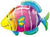 Anagram Mylar & Foil 28" Tropical Butterfly Fish Foil Balloons