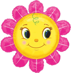 Anagram Mylar & Foil 29" Smiley Face Sunflower Flower Balloon