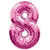 Anagram Mylar & Foil 34" Pink Number 8 Foil Balloons