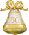 Anagram Mylar & Foil 50th Anniversary Bell Gold 27″ Balloon