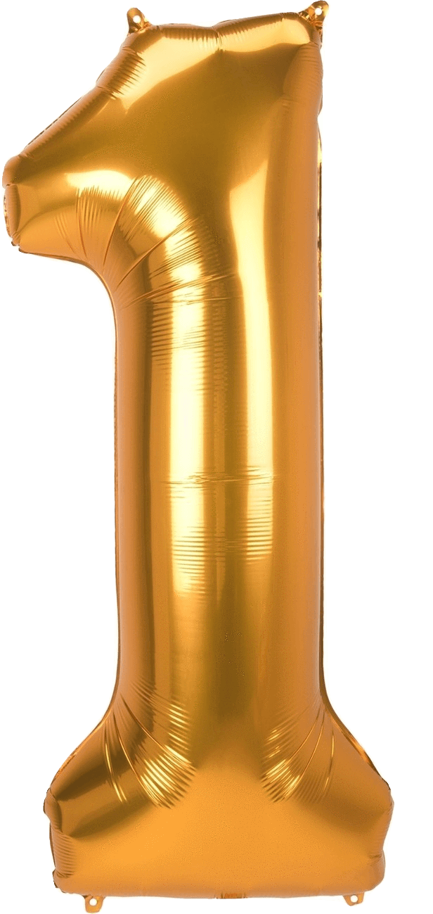 Een trouwe prachtig Detector 53" Jumbo Gold Number Balloons - instaballoons Wholesale