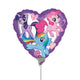 Globos de aluminio My Little Pony con forma de corazón morado de 9.0 in