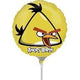 Globos amarillos de papel aluminio Angry Bird de 9"