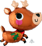 Anagram Mylar & Foil Adorable Reindeer 30″ Balloon