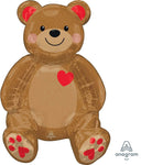 Anagram Mylar & Foil Air-filled Sitting Teddy Bear 20″ Balloon
