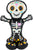 Anagram Mylar & Foil Airloonz Day of the Dead Skeleton 52″ Balloon