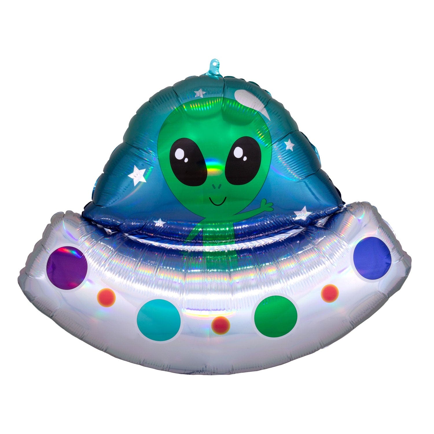antiek snorkel Goot Alien Spaceship Holographic Iridescent 28″ Balloon – instaballoons Wholesale