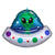 Anagram Mylar & Foil Alien Spaceship Holographic Iridescent 28″ Balloon