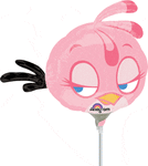 Anagram Mylar & Foil Angry Birds Pink Bird Mini Shape (requires heat-sealing) 14″ Balloon