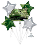 Anagram Mylar & Foil Army Tank Birthday Balloon Bouquet
