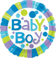 Baby Boy Dots &amp; Stripes 18″ Globo Foil