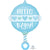 Anagram Mylar & Foil Baby Boy Rattle 18″ Balloon