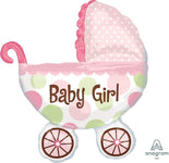 Anagram Mylar & Foil Baby Buggy Girl 31" Mylar Foil Balloon