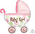 Anagram Mylar & Foil Baby Buggy Girl 31" Mylar Foil Balloon