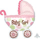 Baby Buggy Girl Globo de lámina de Mylar de 31"