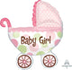 Baby Buggy Girl 31" Mylar Foil Balloon