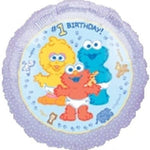 Anagram Mylar & Foil Baby Elmo Big Bird Cookie Monster 1st Birthday 18″ Balloon