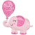 Anagram Mylar & Foil Baby Girl Elephant 31″ Balloon
