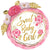 Anagram Mylar & Foil Baby Girl Floral Geo 36″ Balloon