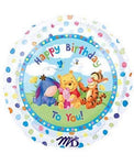 Anagram Mylar & Foil Baby Pooh and Friends Happy Birthday to You! 18″ Balloon