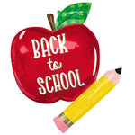 Anagram Mylar & Foil Back To School Apple 31″ Balloon