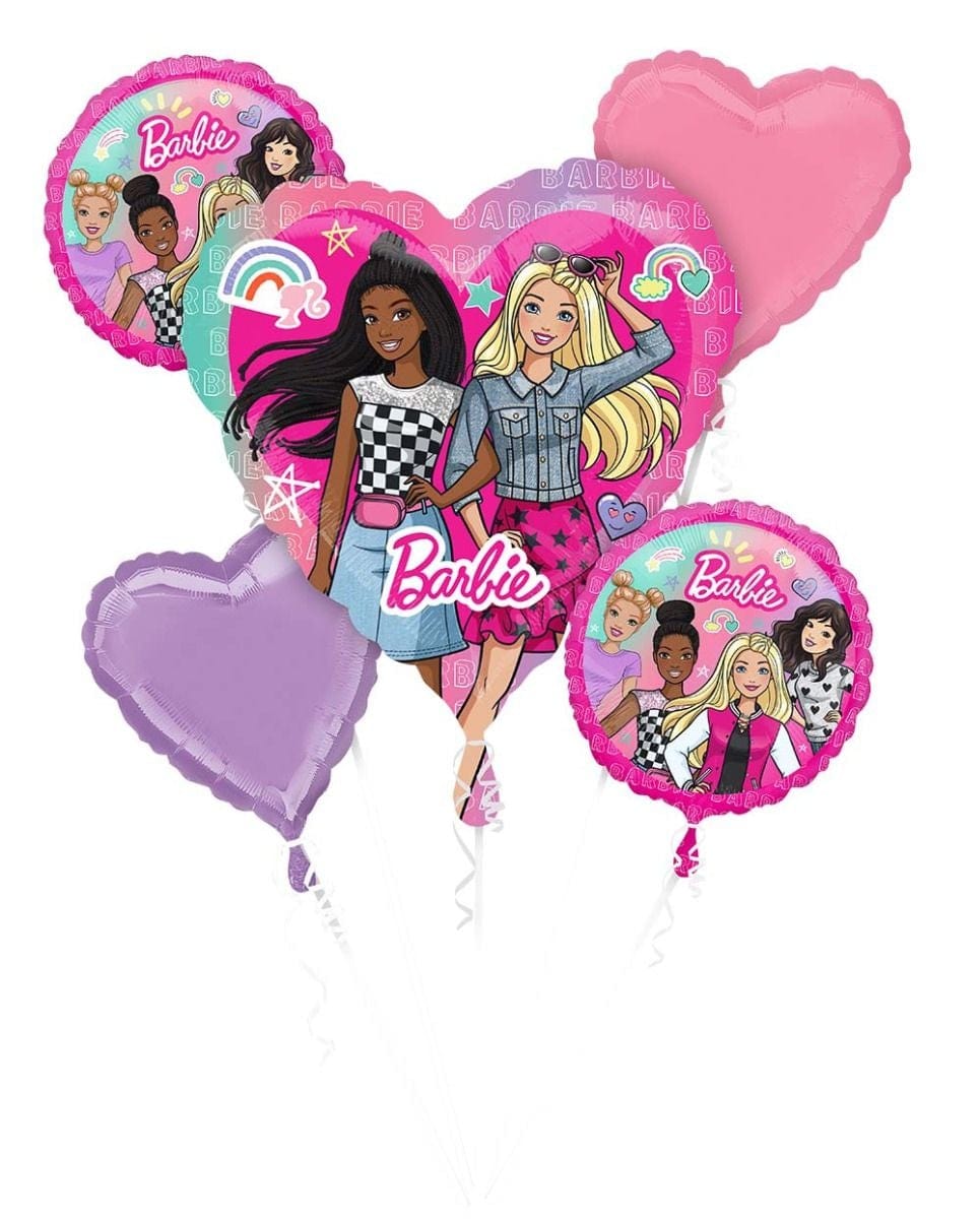 Nouveau film Barbie Birthday Party Decor Rose Thème Figures Ballon