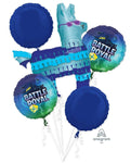 Anagram Mylar & Foil Battle Royal 5 Piece Llama Balloon Bouquet