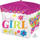Beautiful Baby Girl Block 15" Cube-Shaped Balloon