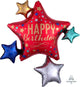 Birthday Satin Star Cluster 35″ Balloon