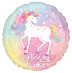 Anagram Mylar & Foil Birthday Wishes Enchanted Unicorn 18″ Balloon