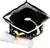 Anagram Mylar & Foil Black Grad Cap & White Diploma 25″ Balloon