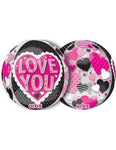 Anagram Mylar & Foil Black & Pink Love You 16″ Orbz Balloon